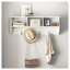 Portemanteau mural blanc avec 4 crochets doubles-1836185372