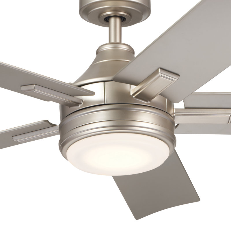 52'' Ceiling Fan with LED Lights, Brushed Nickel