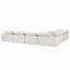 Chaise sans accoudoirs modulaire Naveen, lin ivoire