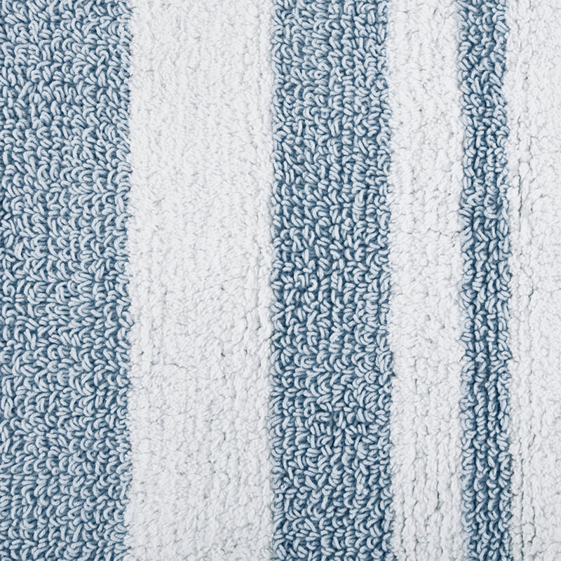 Cotton Tufted Bath Rug, Blue, 72" L x 24" W