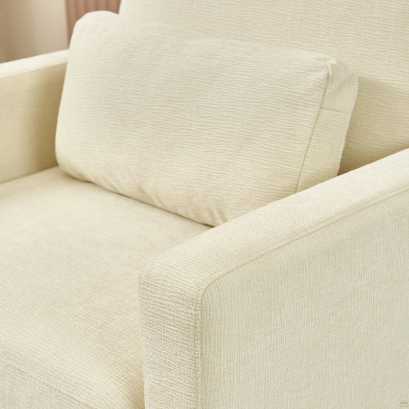 Chaise d'appoint, fauteuil rembourré en chenille