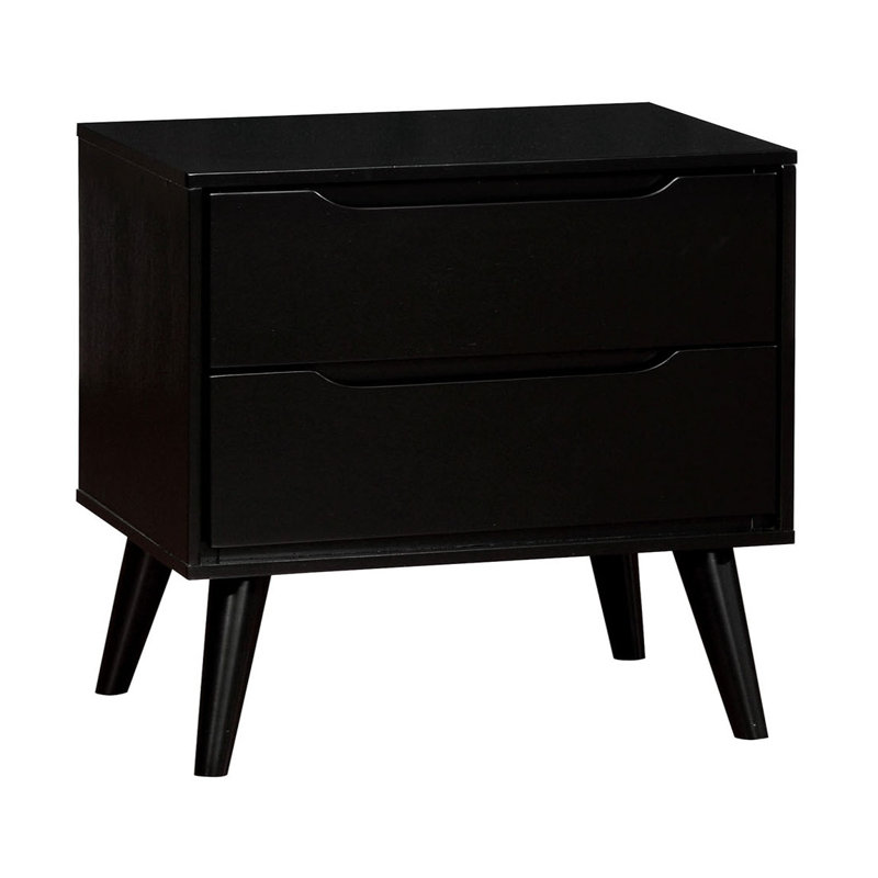 Table de chevet, noir, Noir