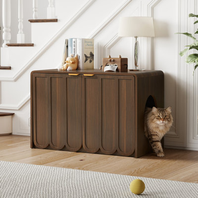 Enceinte de litière en bois