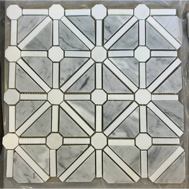 Carreau de mosaïque en marbre Carrara