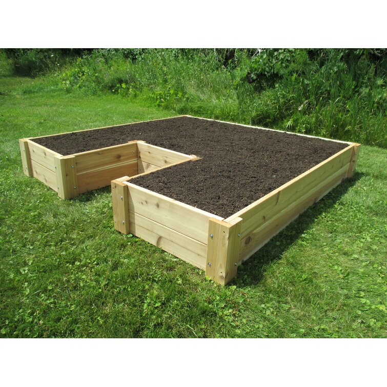 Cedar Raised Garden Bed Step by Step Plans 8ft U-shaped 
