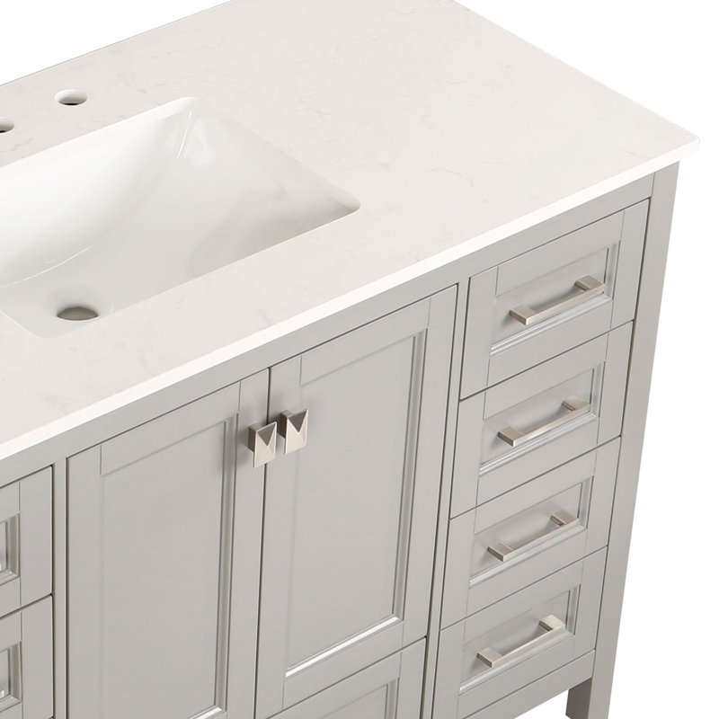 Ensemble de meuble-lavabo simple 48 po Andreino, gris