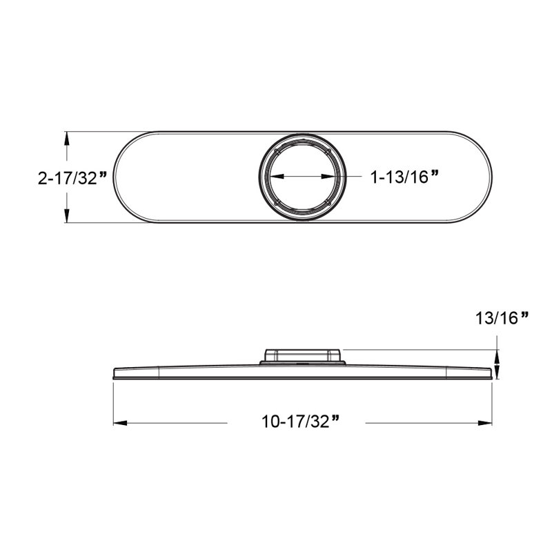 Deckplate for Neera Kitchen Faucet, Matte Black