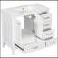 Meuble-lavabo 36 po avec lavabo, tiroirs à fermeture en douceur, structure en bois massif, rangement à plusieurs niveaux et lavabo en céramique pour les salles de bain modernes-715414387