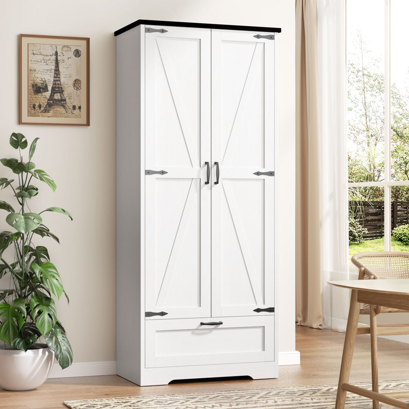 Denizard 65" Kitchen Pantry , White