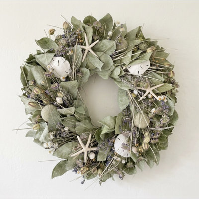 Beachy 22'' Handcrafted Dried Mixed Assortment Wreath