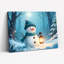 «Snowman Winter Forest», art mural sur toile-1169545995