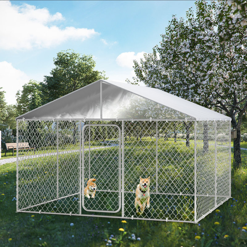 82,7 po H 1 panneau en acier inoxydable avec porte pour animaux