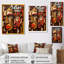 Nostalgia Kushite Geometric Double Portrait - Masque africain, art mural-2106191220-2106191222