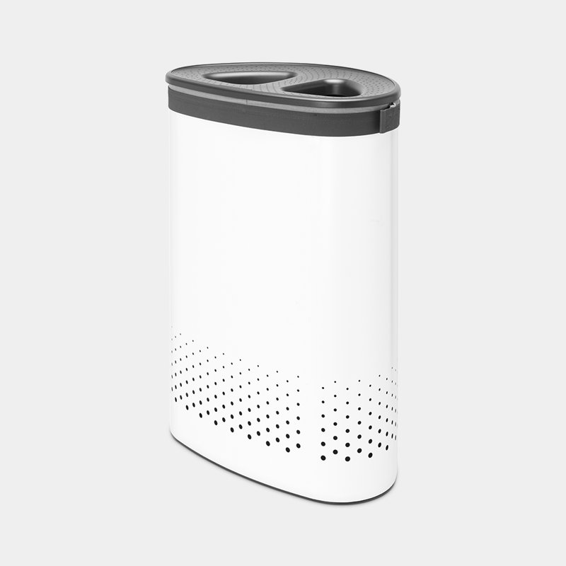 Brabantia 55 Litre Selector Laundry Bin, White/Grey
