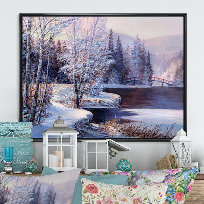 Paysage d'hiver de la rivière Méandres II - photographie sur toile