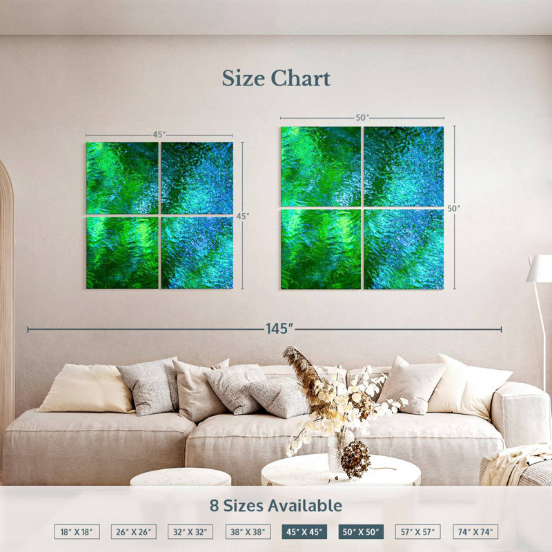 Monets Pool III, 50" H x 50" W
