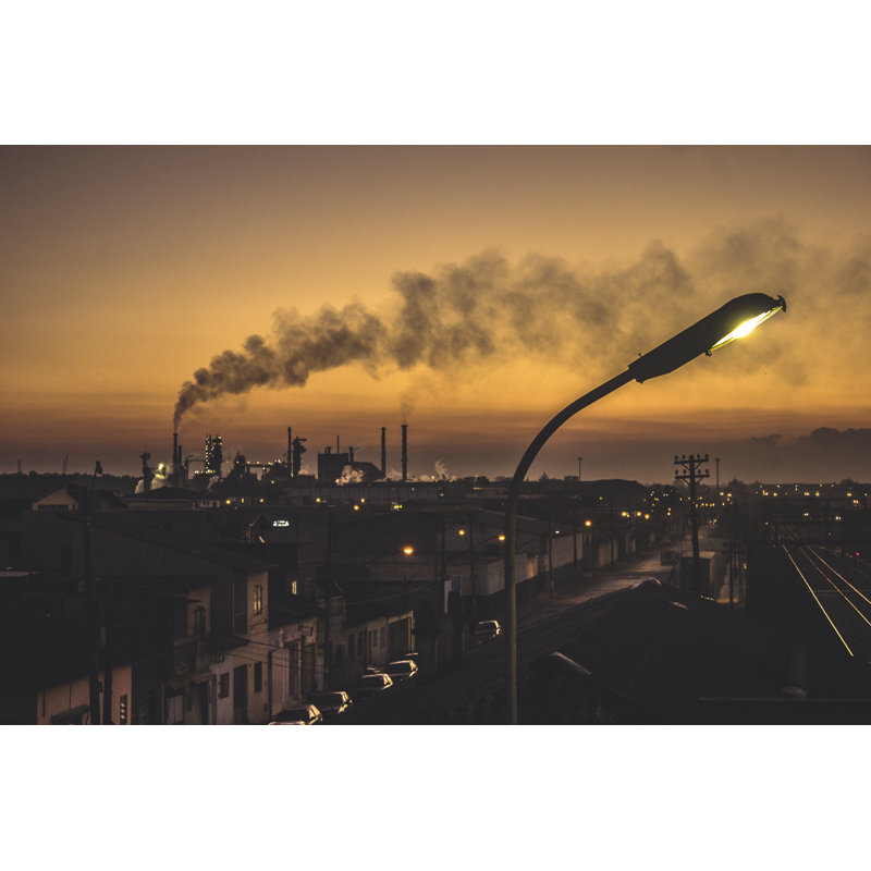 Sunset And Smoke by Fernando Fileno - Wrapped Canvas Print, 30cm H x 46cm W