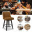 Tabouret de comptoir pivotant en bois massif Makiba de 26 po (ensemble de 1/2/4)-97710053-98270661