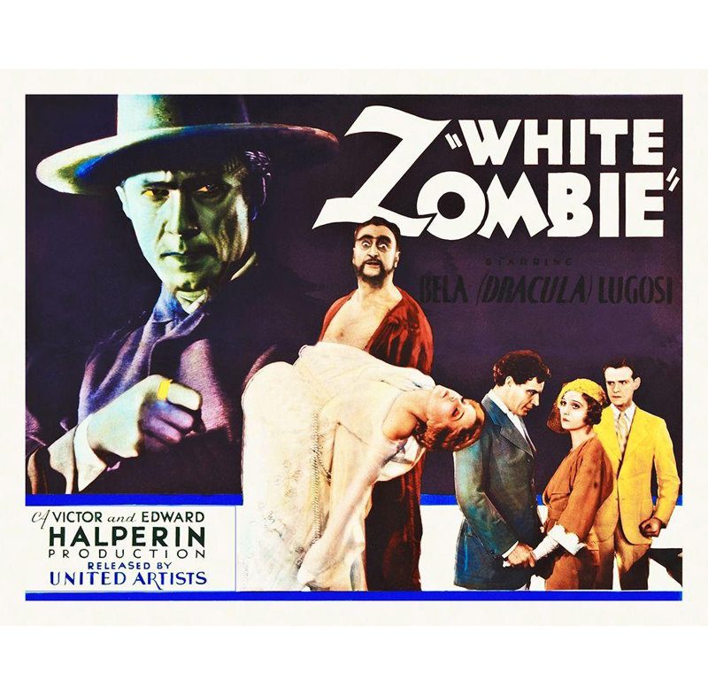 Art tendu sur toile tendue avec châssis Art Gallery Hollywood: White Zombie, H 28 po x l 35 po