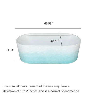 TB6096411049364TB&Size Freestanding Soaking Acrylic Bathtub