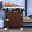 Chariot de barbecue extérieur avec espace de rangement - Roulettes de service mobiles et support pour barbecue, table en acier inoxydable pivotante à 360°