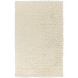 Rectangle Shirlee Hand-Knotted Wool Area Rug in Ivory