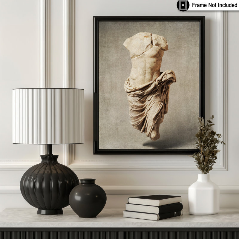 Statue romaine en marbre, Sans cadre, Affiche, H 24 po x l 32 po