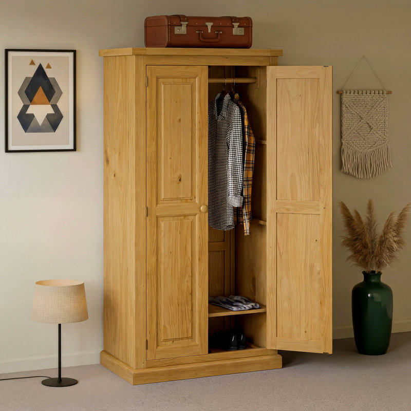 Chunky 2 Door Solid Wood Wardrobe