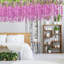 Paquet de 6 fleurs de glycine suspendues en vigne artificielle vigne Ratta guirlande suspendue fleurs en soie fête de mariage décoration-614534843