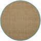 Auckland Bamboo Slat/Seagrass Natural/Teal Area Rug