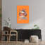Autumn Mushroom Butterflies Vibrant Abstract Contemporary Butterfly Fly Autumn Forest Wall Art Print 1 Piece Wrapped Canvas Wall Art-935886206