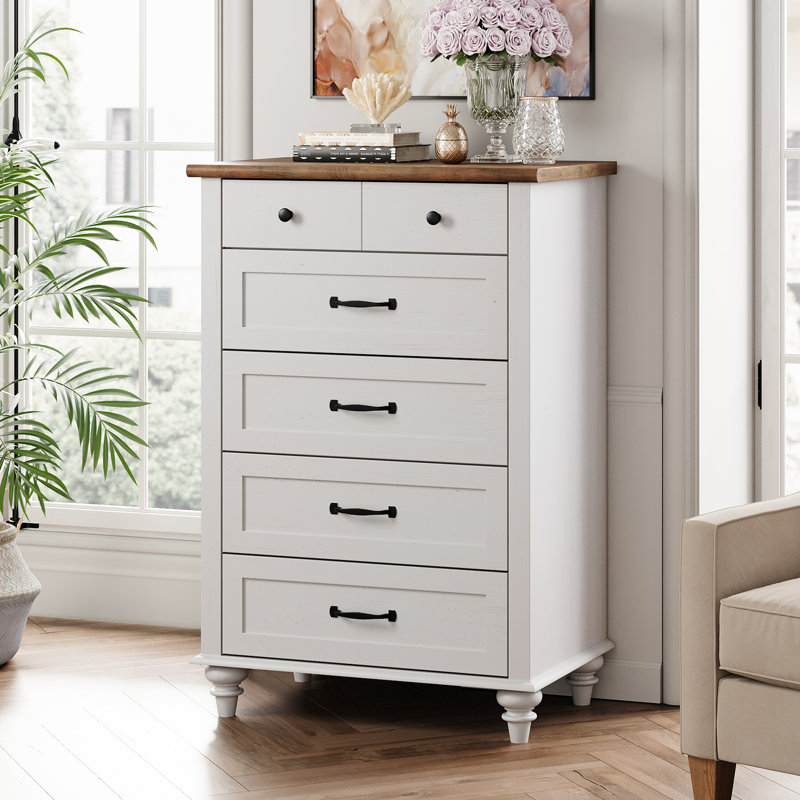 Alance 26.8'' W 5 - Drawer Dresser, Off White