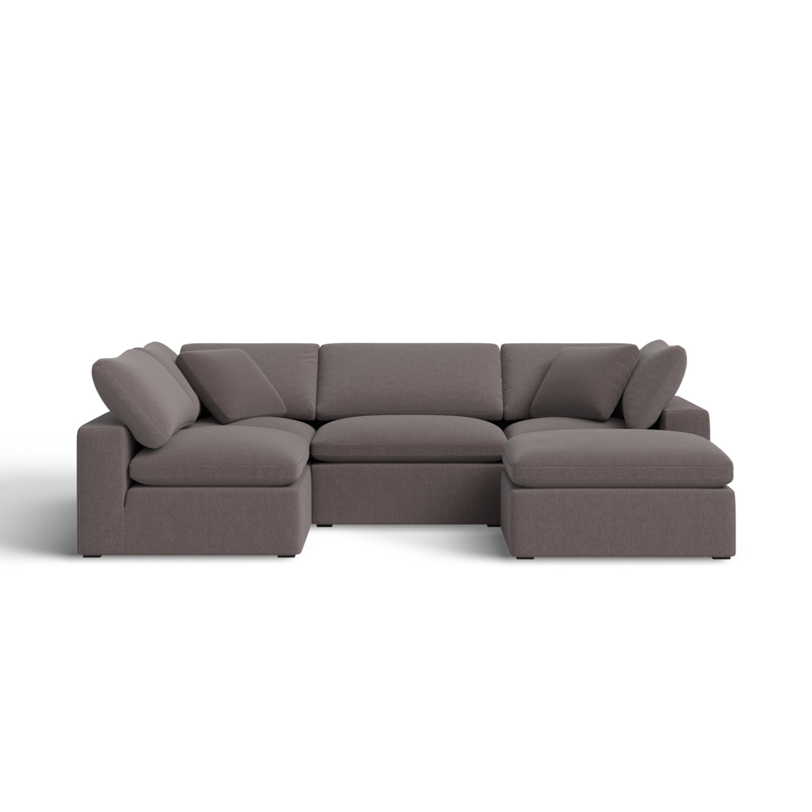 Calana Luxe Modular Sectional, Slate Revolution Performance Fabrics, 5 Piece