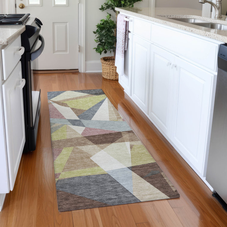 Machine Washable Indoor/Outdoor Claudian ACN1610 Khaki Rug