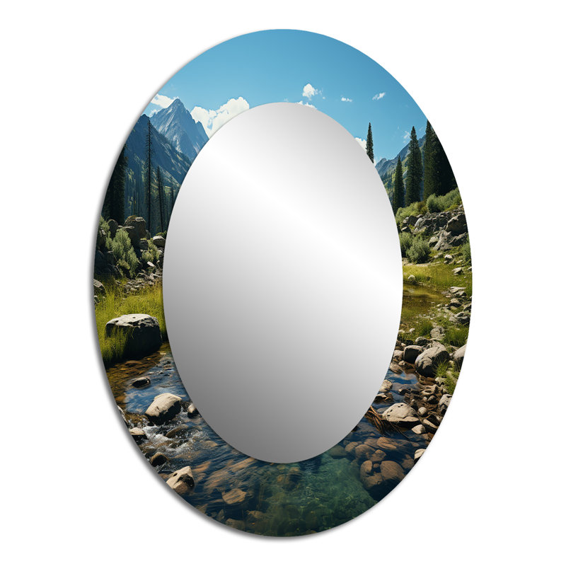 Midford - Miroir paysager en métal, 40 po x 30 po