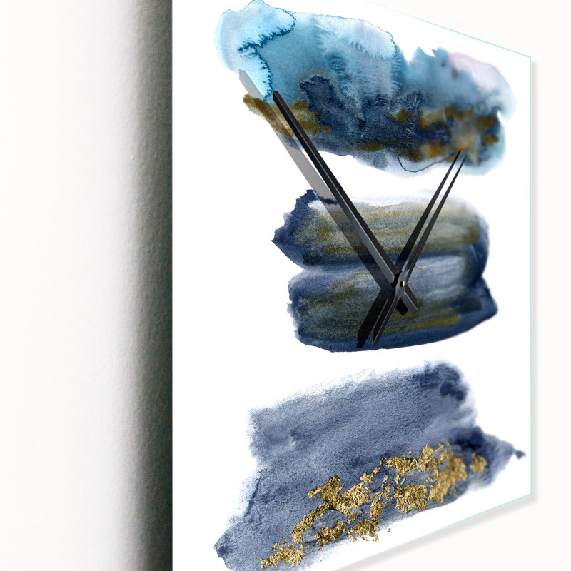 Horloge murale Aquatic Abstracts Clouds, Moyen