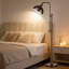Lampe sur pied industrielle réglable avec télécommande, lampe sur pied rustique pour salon, chambre à coucher, bureau avec ampoule intelligente à intensité variable