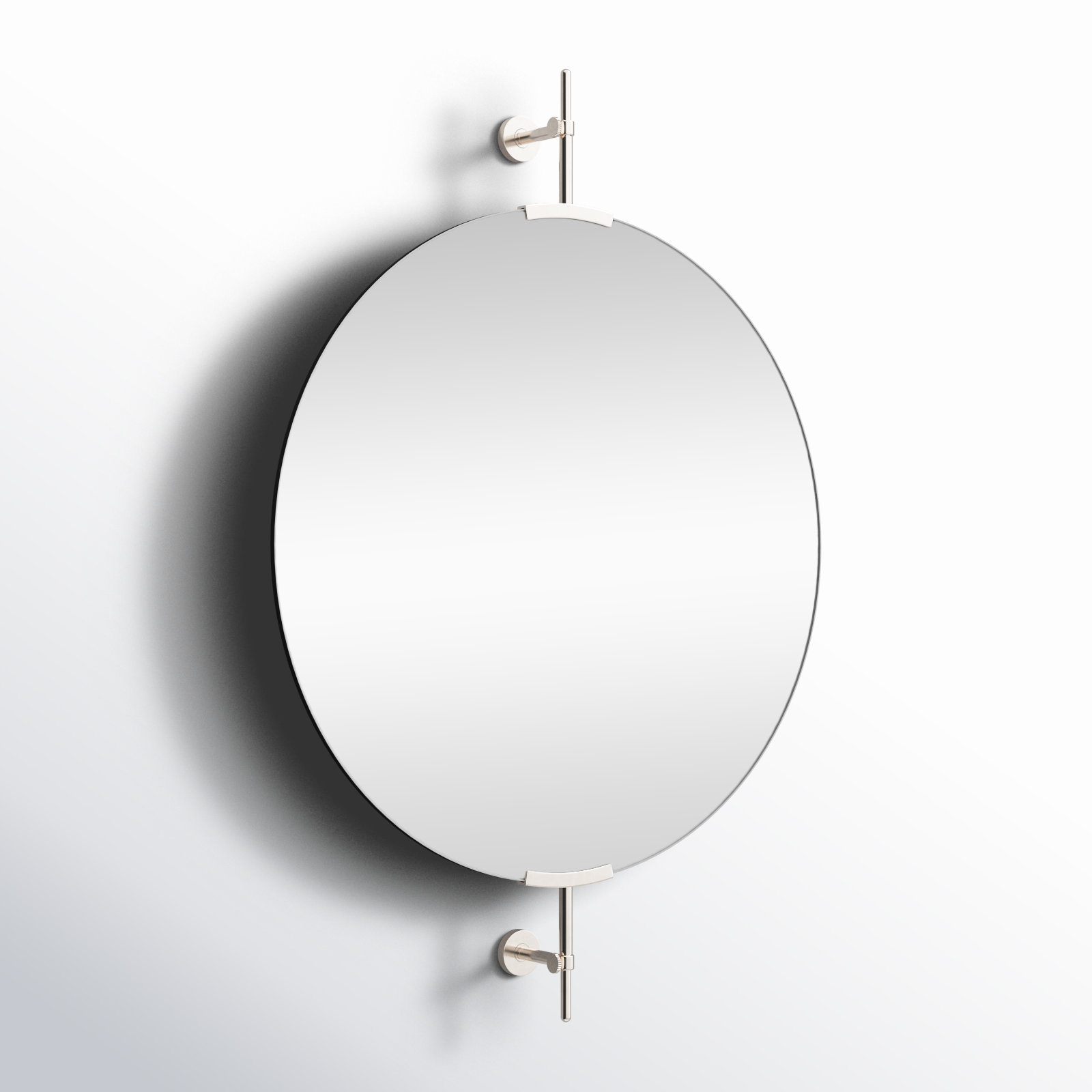Guava Brass Round Mirror, 42" x 32"