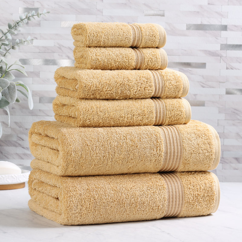 Ensemble de serviettes de bain 6 pièces Oleg Heritage, Doré