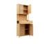 Armoire de rangement en bambou à double porte de 72 pieds de hauteur, couleur bois, double capacité