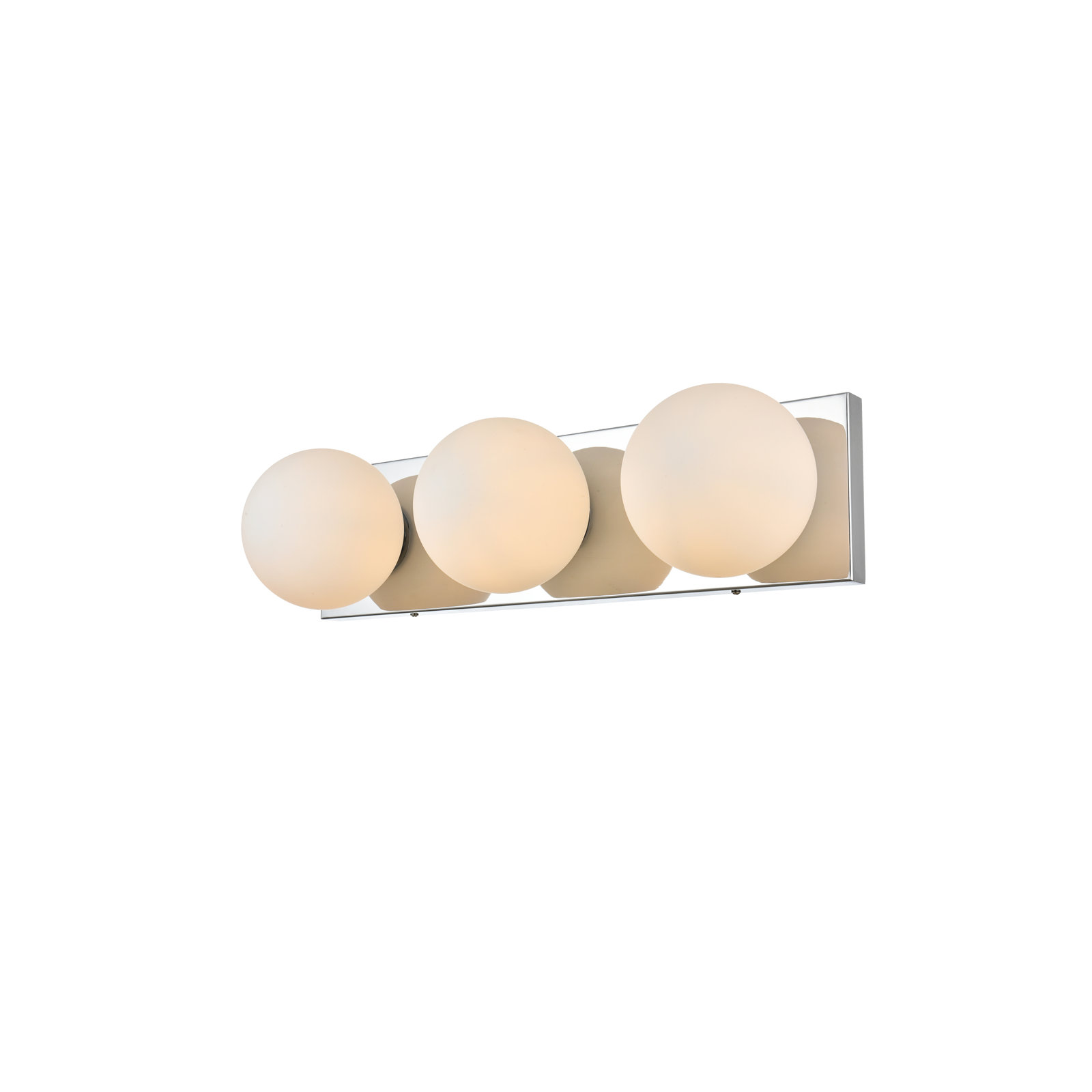 Isabeth Transparent Dimmable Bath Sconce, Chrome, 2 Lights, 6" H x 14" W x 14" D