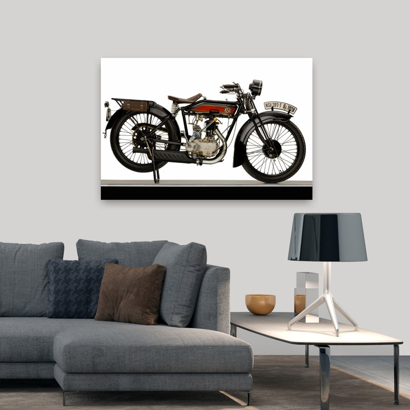 1929 Nsu 199Cc 201T, paysage abstrait classique, art mural, H 32 po x l 48 po