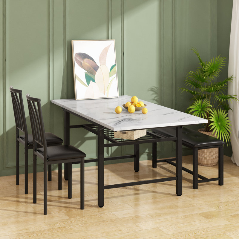 Alcinous 4 - Person Four Leg Dining Set
