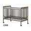 Lit de bébé convertible 3-en-1 gris orage, fabriqué en bois massif durable; finition non toxique, livré avec roues verrouillables, mobilier de chambre de bébé en bois-1894209350