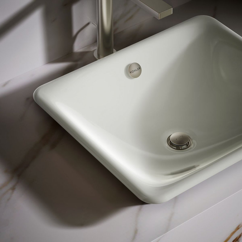 Iron Plains Dual-Mount Bathroom Sink, White