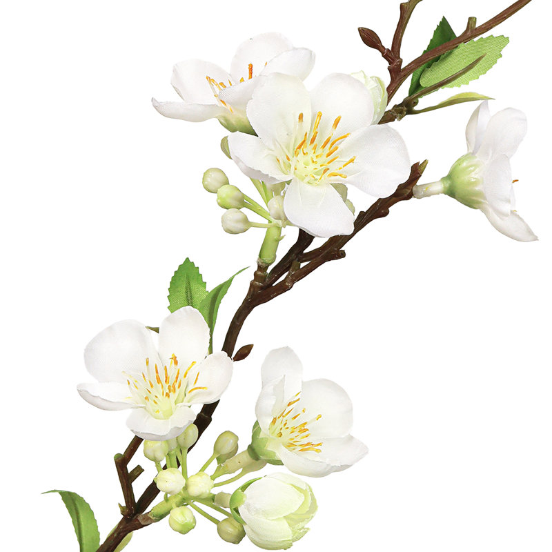 Fleur artificielle en fleur, Blanc, crème
