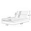 Chaise longue d'extérieur en bois d'acacia, dossier réglable à 3 positions, chaise longue de jardin pour la piscine