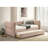 1pc Modern Daybed Pull Out Trundle Button Tufted Nailhead Trim Bedroom Living Room Furniture Mauve Finish-589977849