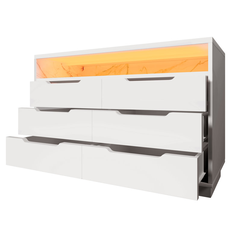120cm W 6 - Drawer Chest of Drawers