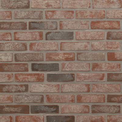 Terabrik Brick 2 in. x 11 in. Textured Natural Clay Brick Mosaic Wall Tile